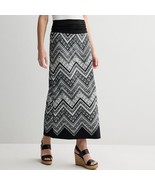 Women&#39;s Apt. 9® Pull-On Maxi Skirt, Size: Small, Black White Chevron - $320.73 MXN