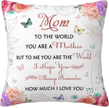 Mother&#39;s Day Gifts for Mom from Daughter Son, Gifts for Mom Pillow Cover 18&quot;X18&quot; - £19.30 GBP