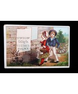 Antique 1890&#39;s Union Clothing Co. Albany NY Victorian Trade Card Rare Co... - $757.99 MXN