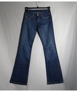 Seven7 Jeans Junior Size 25 Low-Rise Flare Leg Medium Dark Wash Y2K Denim - $29.69