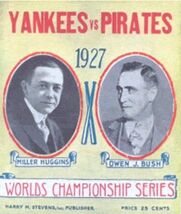 1927 MLB OLD VINTAGE WORLD SERIES PROGRAM  ON METAL SIGN 12X8IN RARE - $24.74