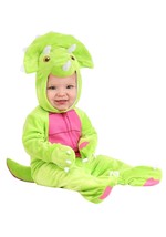Tiny Triceratops Infant Costume Size 0/3 month Green all in one - $19.49