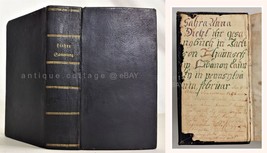 1842 Antique German Fraktur Leather Sammlung Sarah Diehl Hymn Bible Lebanon Pa - £114.74 GBP