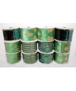 12 Rolls Hollyone 5 Yards / 2.5&quot;W Green Christmas Wreath Bow Gift Craft ... - $95.67 CAD