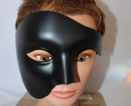 Masquerade Mask for Men  Black Half Face Mask Costume Halloween - £7.81 GBP