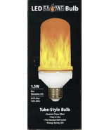 EZ-ILLUMINATIONS 64-321 LED FLAME BULB, TUBE STYLE 120V 1.5W E26 - NEW! - $7.98