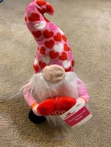 Way to Celebrate! NWT Valentine&#39;s Day Plush Gnome Decor, Pink  13&quot; plush stuffed - £11.06 GBP