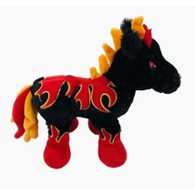 Webkinz Ganz Nightmare Night Mare Black Fire Horse Flame Stuffed Animal No Code - $15.84