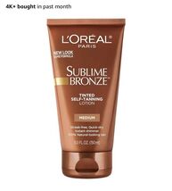 L'Oreal Paris Sublime Bronze Tinted Self-Tanning Lotion, Medium, 5 fl oz... - $8.79
