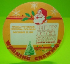 Billy Joel Storm Front Tour Backstage Pass Santa Christmas Art Original 1990 - £17.60 GBP