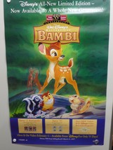 Walt Disney Presents: Bambi 55TH Anniversary Edition Home Video Poster 1997 - £13.11 GBP