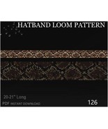 Snake Skin Delica Beads Loom Hatband Pattern No.126 - Inspired Native Be... - $4.93 CAD