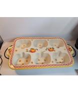 Temp-tations Pumpkin Patch Muffin Baking Pan w/ Wire Rack Fall Halloween - $35.20 CAD