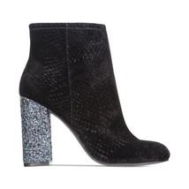 Call It Spring Talcahuano Ankle Boots- Black Velvet &amp; Glitter, US 7.5M - £14.28 GBP