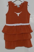 Chicka D Collegiate Licensed Texas Longhorns 3T Ruffled Burnt Orange Dress - £15.94 GBP