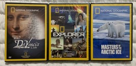 3 Geographic Channel DVDs DaVinci / Explorer 25 Years / Masters Of The Artic Ice - £14.52 GBP