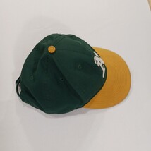 Team MLB OC Sport A's Oakland Athletics Yellow/Green Back Strap Baseball Cap Hat image 3