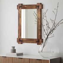 Memorecool Rustic Wooden Framed Wall Mirror For Bathroom,, 40X28 Inches - $163.96