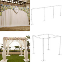 10ft 4 Post Heavy Duty Wedding Backdrop Stage Stand Outdoor Canopy Tent ... - £229.07 GBP