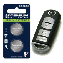 Mazda Key fob Replacement Battery Panasonic CR2032 Lithium (2 Pack)+Trac... - $5.16