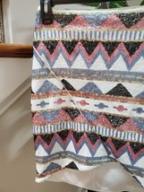 Bebe Women&#39;s Multicolor 100% Polyester Back Zip Sequin Tulip Mini Skirt X-Small - £63.01 GBP
