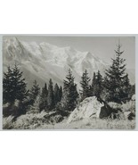 Postcard La Chaîne du Mont Blanc Glaciers 1972 Black White Wood Scene A1 - $12.36