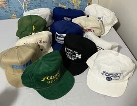 Vintage 12 Farm Agricultural Trucker Baseball Style Caps Adjustable MOST... - $24.41 CAD