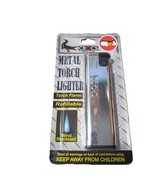 Crocs Silver Metal Torch Flame Lighter Refillable Wind Resistant Lot 2 P... - $21.95 CAD