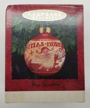 Mary Engelbreit Christmas Morning Glass Ball 1993 Hallmark Keepsake Ornament - £14.45 GBP