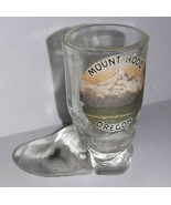 Mount Hood, Oregon Mini Glass Boot Candy Container Toothpick Holder Souv... - £5.55 GBP