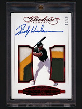 2017 Flawless Greats Ruby Rickey Henderson Autograph Dual Patch #7/10 Athletics - £448.73 GBP