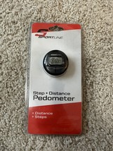 New SportLine Step and Distance Pedometer W/spring Clip. - $9.99