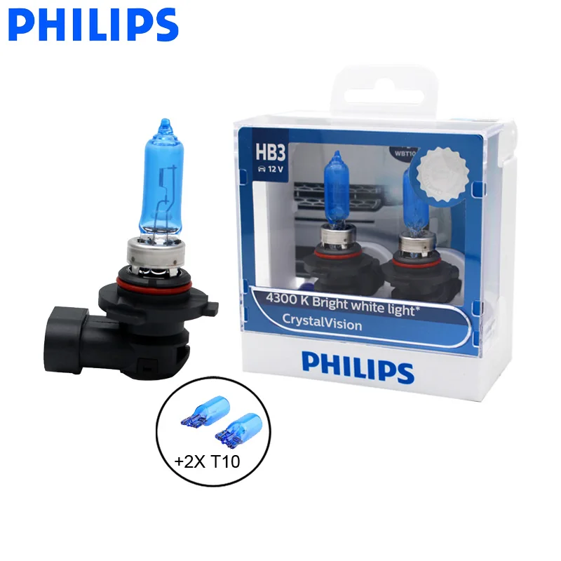 Philips 9005 HB3 12V 60W Crystal Vision 4300K Bright White Light Halogen Bulb Ca - $225.47