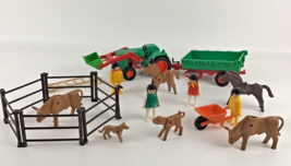 Playmobil Farm Playset Tractor Trailer Figures Animals Lot Vintage 1977 Geobra - £58.15 GBP
