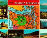 Multi View State Map Greetings From Washington WA UNP Chrome Postcard - $3.91