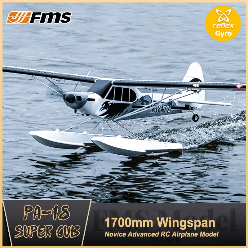 Fms 1700MM PA-18 Rc Airplane Model Pnp J3 Piper Super Cub 4S 5CH With Gyro Auto - £445.41 GBP+