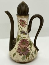 Doulton &amp; Slater&#39;s Patent Lace Impressed Wild Flowers 10” Teapot Stripes *READ* - £41.80 GBP