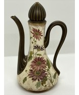 Doulton &amp; Slater&#39;s Patent Lace Impressed Wild Flowers 10” Teapot Stripes... - £41.89 GBP