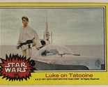 Vintage Star Wars Trading Card Yellow 1977 #183 Luke On Tatooine - $2.97