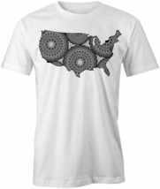 America Mandala T Shirt Tee Short-Sleeved Cotton Clothing S1WSA271 - £12.73 GBP+