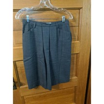 Giorgio Armani Skirt Size 8 Zip Up Knee Length Pencil Skirt Navy Blue Wo... - $14.97