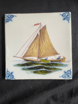 Antique Dutch Delft Makkum polychrome Tile 20th century - £64.84 GBP