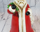 Claire Burke Ceramic Santa Claus with Toy Bag 8 in Potpourri Holder 1991... - $16.78