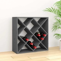 Wine Cabinet Grey 62x25x62 cm Solid Wood Pine - £49.42 GBP