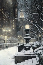 City Lights by Rod Chase New York City Night Street Scene 9x12 Signed  Digital - £31.18 GBP