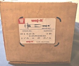 wej-it Concrete Wedge Anchor, 1/4 x 2-3/4&quot;, B1432 2000psi LOT OF 60 - $20.12 CAD