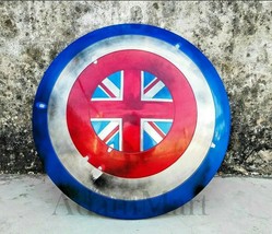 Captain Carter Shield Movie Damage Style Accurate Prop Metal Round Shield - £102.23 GBP