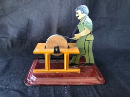 Vintage Arnold Pencil Size Steam Powered Grinding Stone Wheel Work Toy B... - $100.47