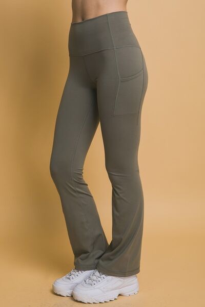 Love Tree High Waist Flare Active Leggings with Side Pockets Item image 3