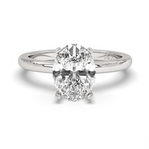 0.75CT Oval Cut Solitaire F-G Color with VS/ SI Clarity Lab-Grown Diamond Ring. - £462.05 GBP